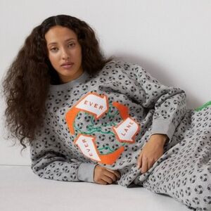 EVERLANE The ReTrack Oversized Crew sweatshirt XS Size NWT